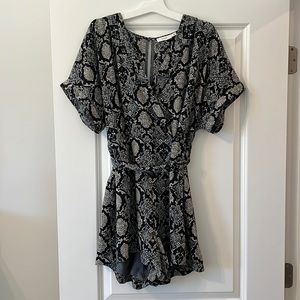 Lush Snakeskin Romper NWOT